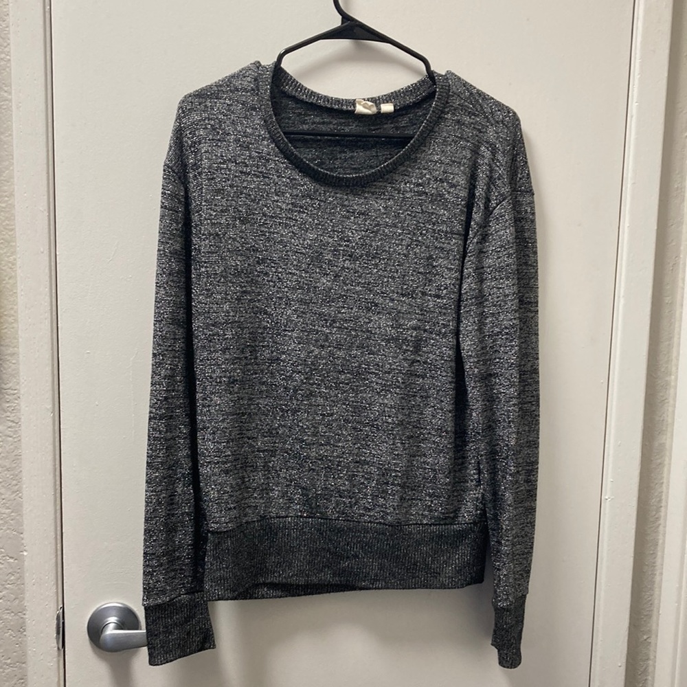 Metallic Heather Gray GAP Sweater